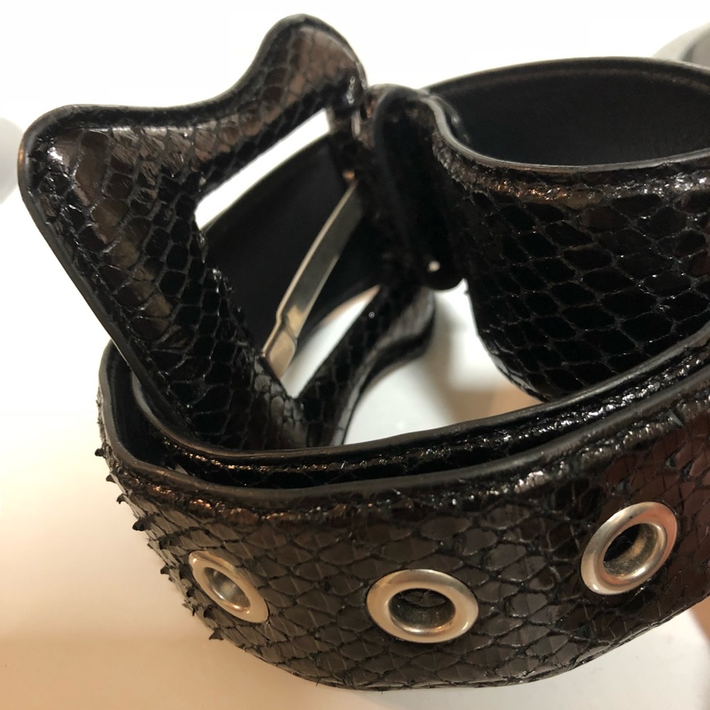 Yves Saint Laurent Western Snakeskin Belt